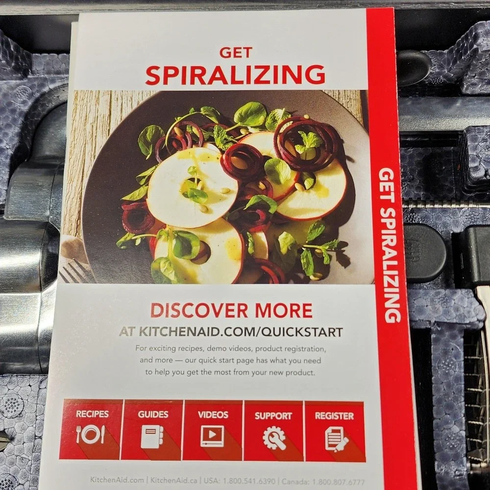 KitchenAid Spiralizer Stand Mixer Attachment Peel Core Slice‎ 5 Blade